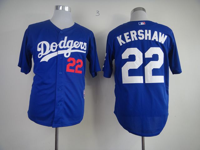 Men Los Angeles Dodgers #22 Kershaw Blue MLB Jerseys->los angeles dodgers->MLB Jersey